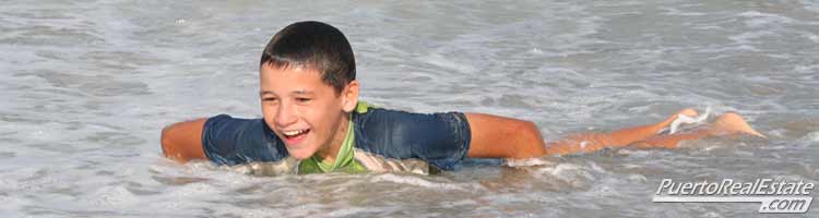 Swimming in the waves